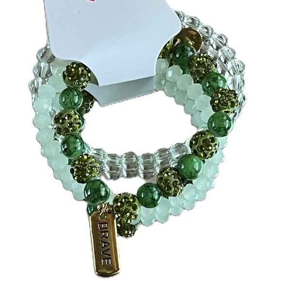 Charmze Stackable Stretch Beads Multicolor Bracelet Set of Three NEW - Picture 1 of 1